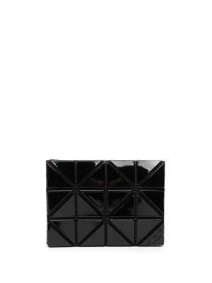 Bao Bao Issey Miyake high-shine faux-leather geometric-design cardholder - Black