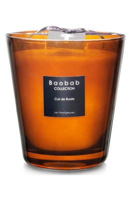Baobab Collection Les Prestigieuses Cuir de Russie Candle in Brown-Medium
