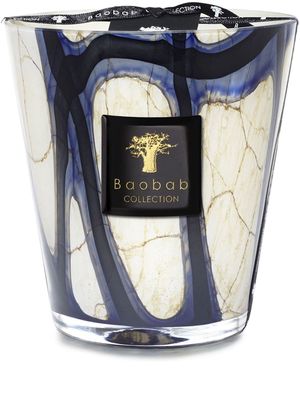 Baobab Collection medium Stones Lazuli marbled candle - Blue