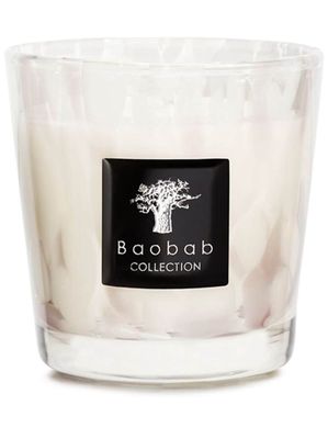 Baobab Collection mini Pearls White marbled candle