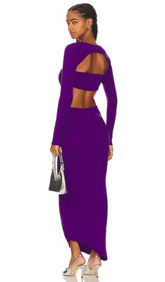 Baobab Geneva Cut Out Maxi Dress in Purple