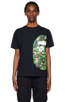 BAPE Black & Khaki ABC Camo Side Big Ape Head T-Shirt