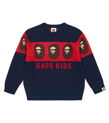 BAPE Kids Intarsia wool-blend sweater