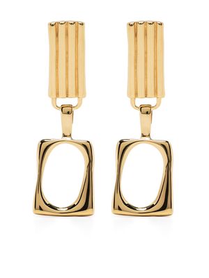 BAR JEWELLERY Duet brass earrings - Gold