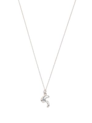 BAR JEWELLERY G alphabet-charm necklace - Silver