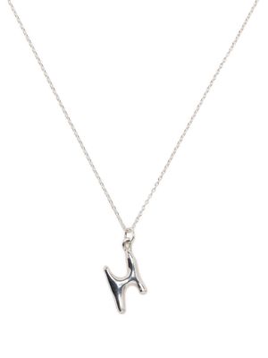 BAR JEWELLERY H-charm alphabet necklace - Silver