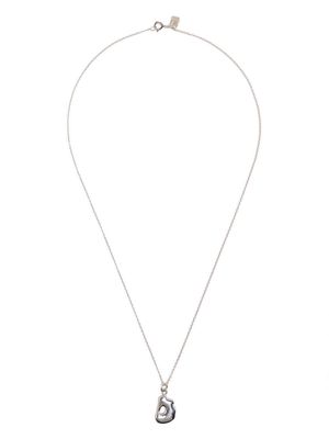 BAR JEWELLERY Letter D pendant necklace - Silver