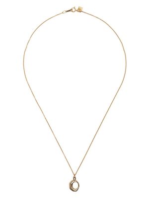 BAR JEWELLERY Letter O pendant necklace - Gold