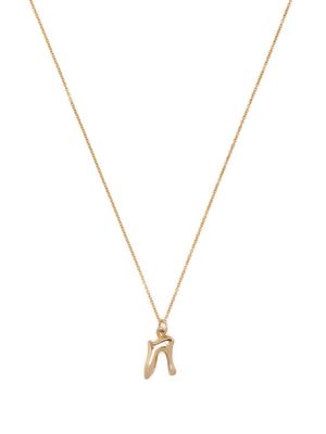 BAR JEWELLERY N alphabet-charm necklace - Gold