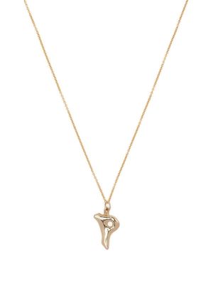 BAR JEWELLERY P alphabet-charm necklace - Gold