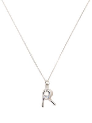 BAR JEWELLERY R sterling silver alphabet necklace