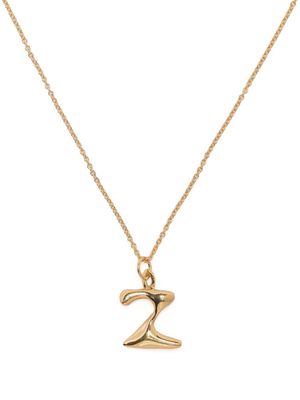 BAR JEWELLERY Z-charm alphabet necklace - Gold