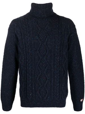 Baracuta Aran cable-knit jumper - Blue