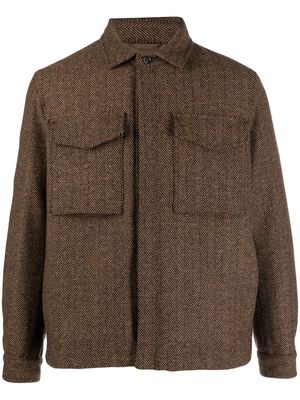 Baracuta herringbone shirt jacket - Brown
