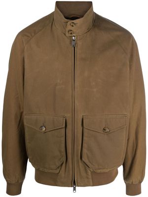Baracuta high-neck cotton jacket - Neutrals