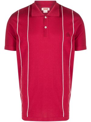 Baracuta stripe-trim polo shirt - Red