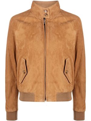 Baracuta suede-leather bomber jacket - Neutrals