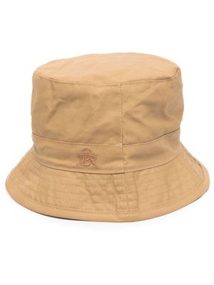 Baracuta tonal logo-embroidered bucket hat - Neutrals