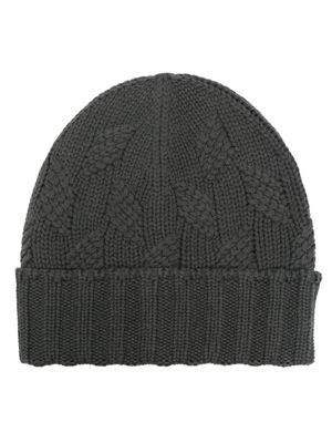 Barba cable-knit cashmere beanie - Green