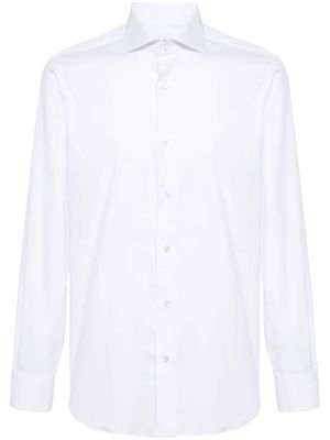 Barba cotton poplin shirt - White