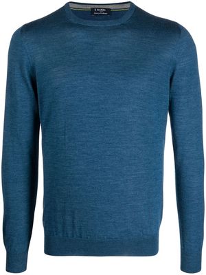 Barba crew neck knit jumper - Blue
