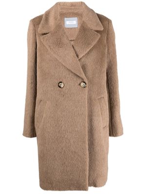 Barba double-breasted wool coat - Neutrals