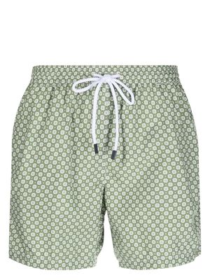 Barba floral-print swim shorts - Green