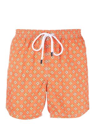 Barba floral-print swim shorts - Orange
