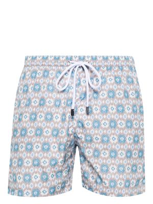 Barba geometric-print swim shorts - Neutrals