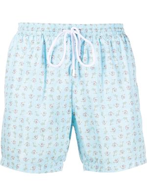 Barba graphic-print swim shorts - Blue