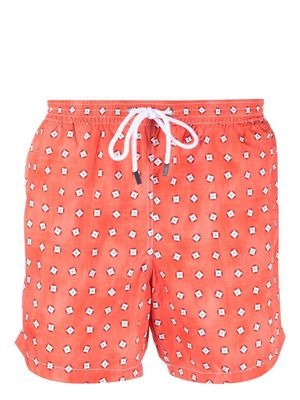 Barba graphic-print swim shorts - Red