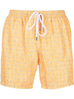 Barba graphic-print swim shorts - Yellow