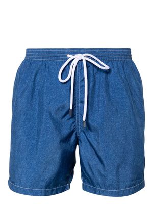 Barba mélange-effect swim shorts - Blue