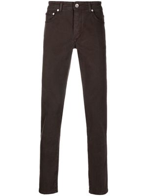 Barba mid-rise tapered-leg jeans - Brown