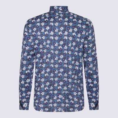 Barba Napoli Blue Linen Shirt