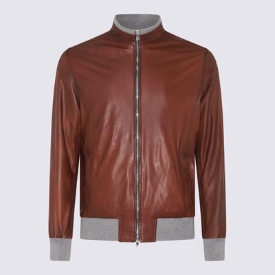 Barba Napoli Brown Leather Jacket