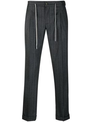 Barba pinstripe-pattern tailored trousers - Grey