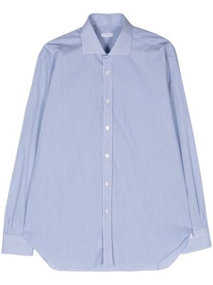 Barba pinstriped cotton-blend shirt - Blue