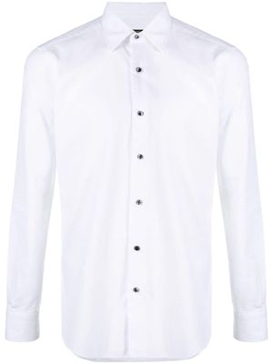 Barba pointed-collar cotton shirt - White