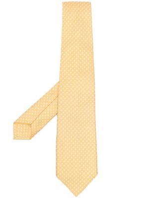 Barba polka dot-print silk tie - Yellow