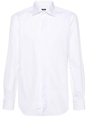 Barba poplin cotton shirt - White