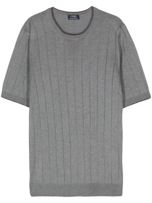 Barba ribbed-knit silk jumper - Grey