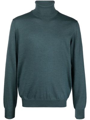 Barba roll-neck fine-knit jumper - Green