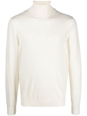 Barba roll neck pullover sweater - White