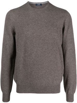 Barba round neck cashmere jumper - Grey