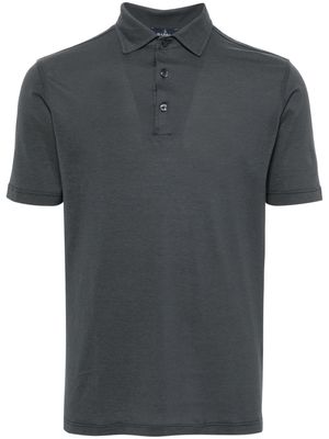 Barba short-sleeve cotton polo shirt - Grey