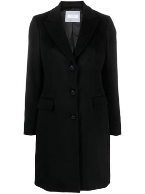 Barba single-breasted virgin wool coat - Black