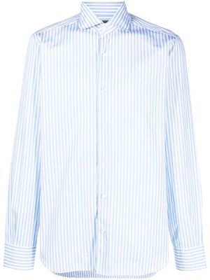 Barba stripe-print cotton shirt - Blue