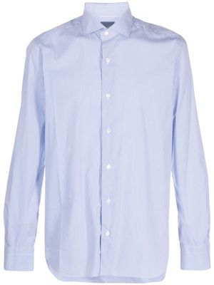 Barba stripe-print long-sleeve shirt - Blue