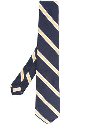 Barba stripe-print silk tie - Blue